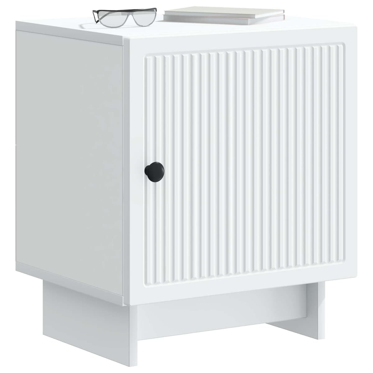 Bedside Cabinet White Modern Storage Nightstand Compact Bedroom Furniture
