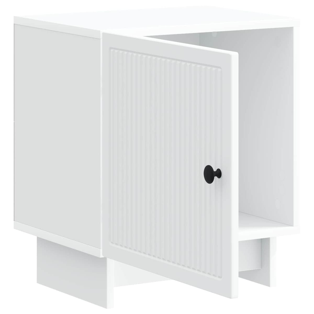 Bedside Cabinet White Modern Storage Nightstand Compact Bedroom Furniture