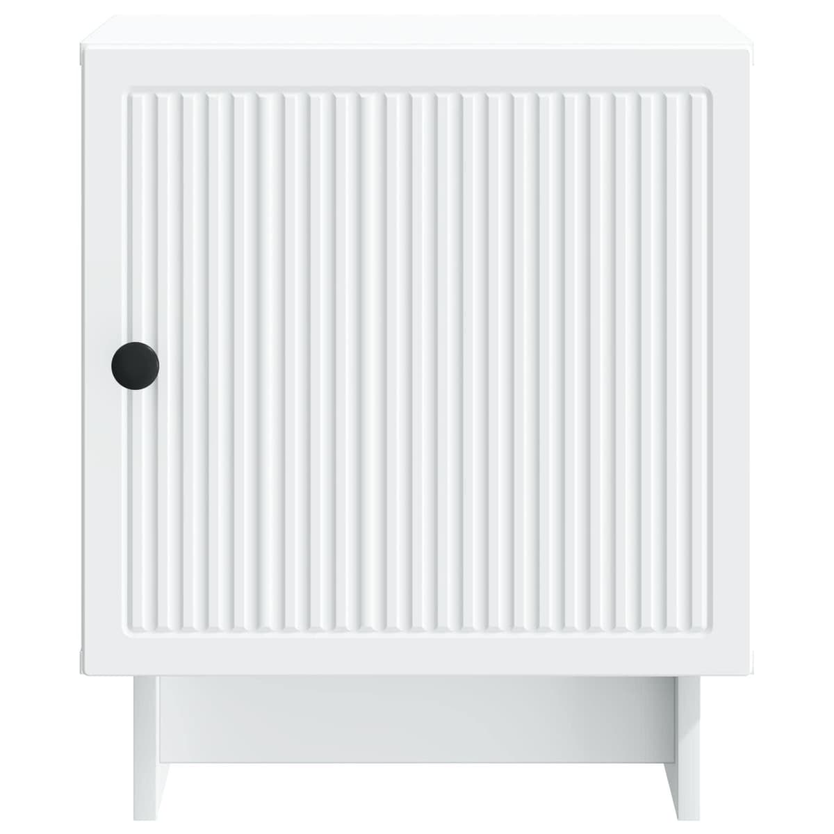 Bedside Cabinet White Modern Storage Nightstand Compact Bedroom Furniture