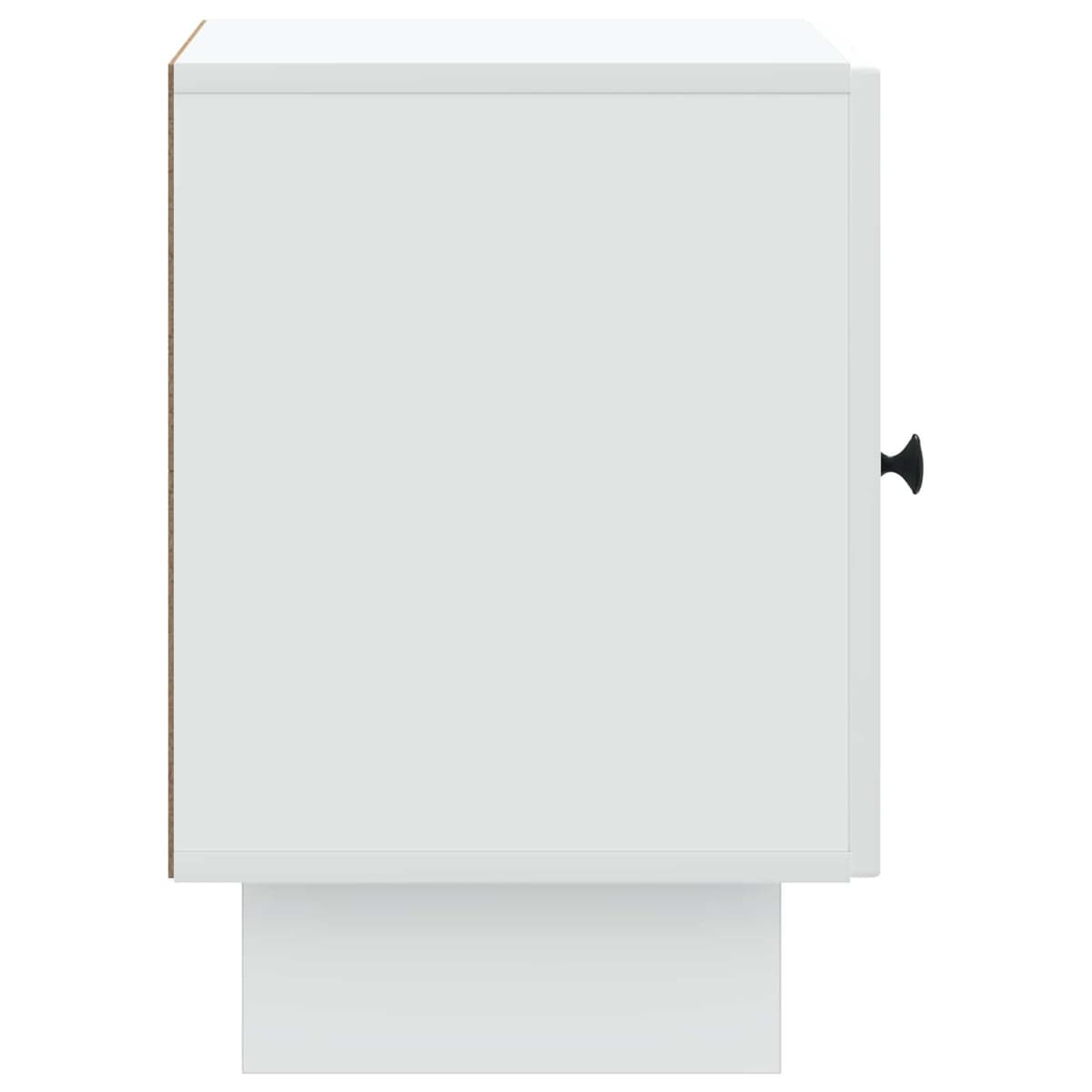 Bedside Cabinet White Modern Storage Nightstand Compact Bedroom Furniture