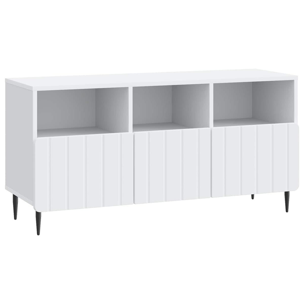 TV Cabinet with Drawer in White Engineered Wood