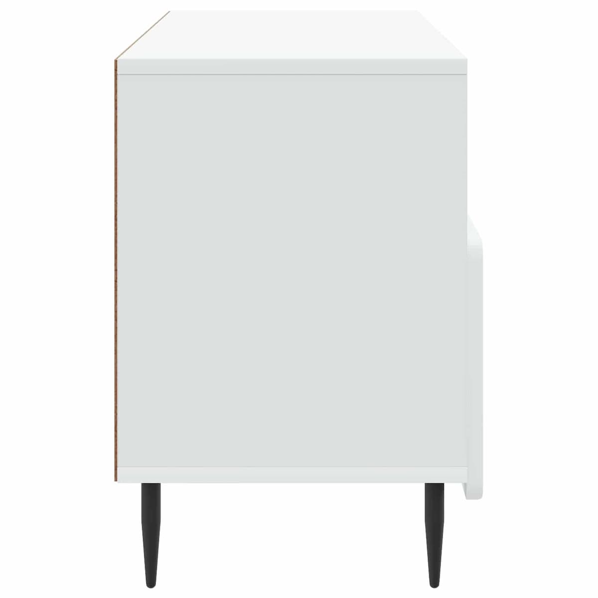 TV Cabinet with Drawer in White Engineered Wood