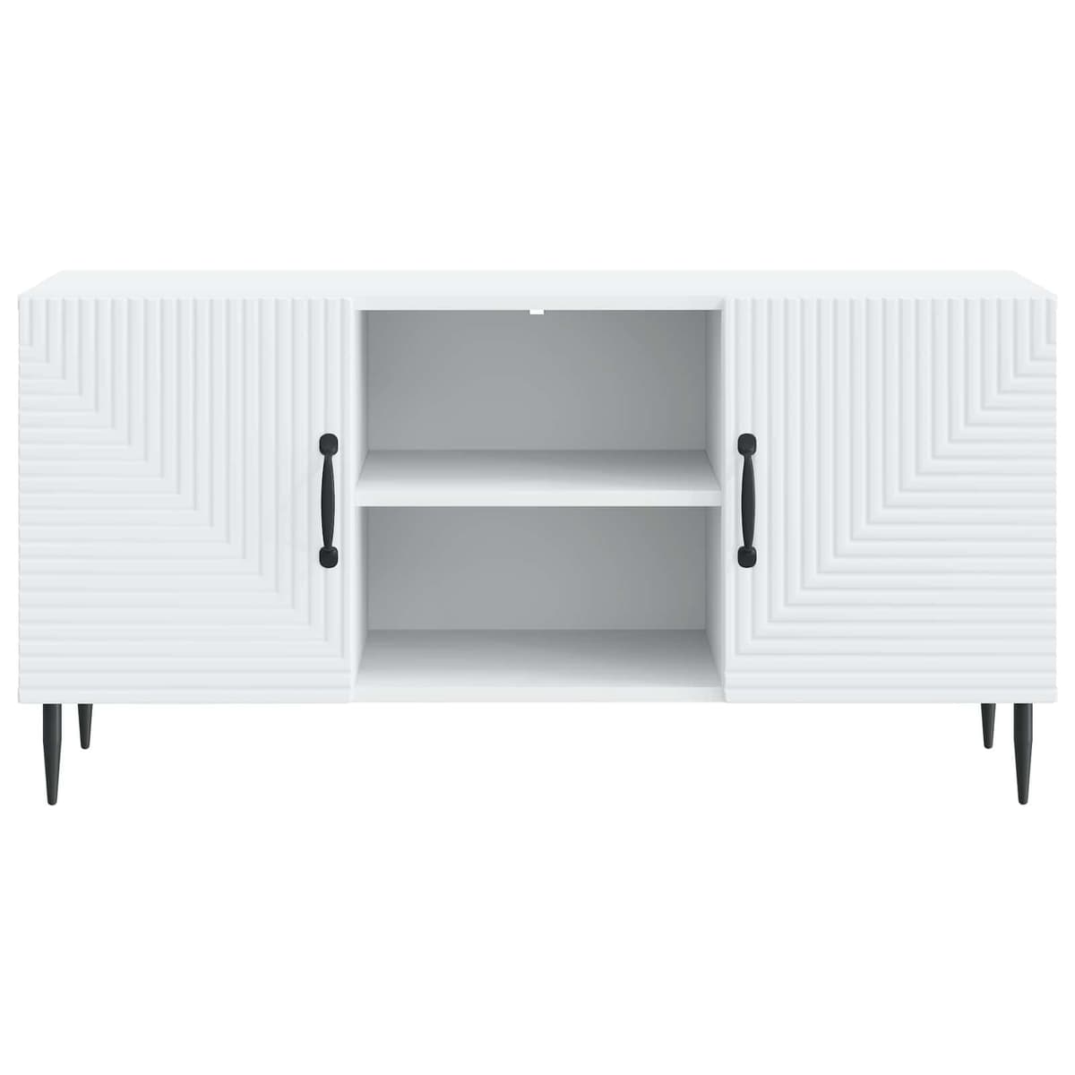Vintage-Style White TV Cabinet for Living Room Storage 102x34.5x50cm