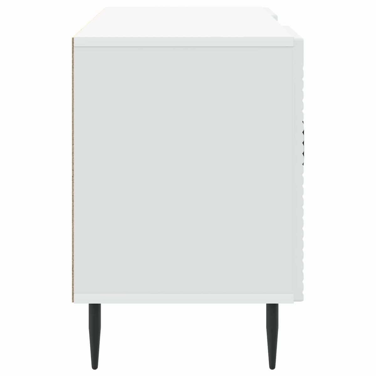 Vintage-Style White TV Cabinet for Living Room Storage 102x34.5x50cm