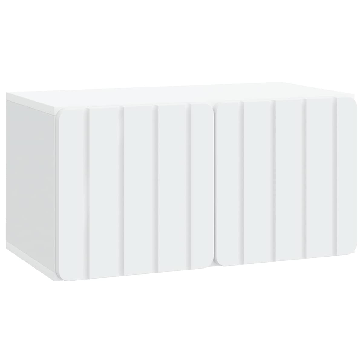 White Wall-Mounted TV Cabinet for Storage