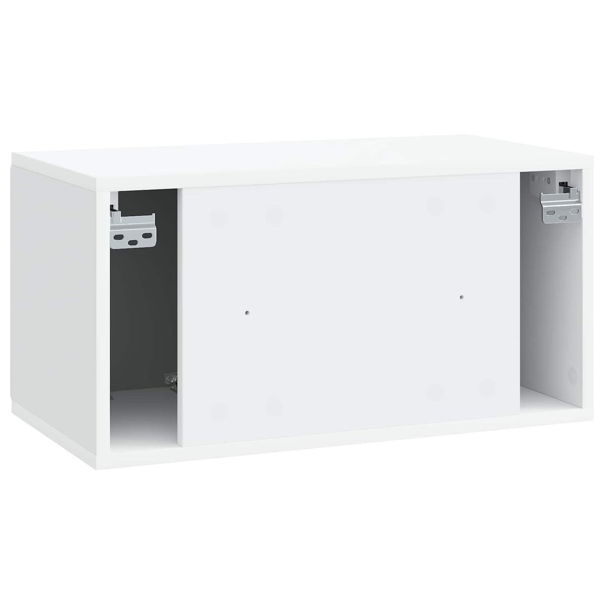 White Wall-Mounted TV Cabinet for Storage