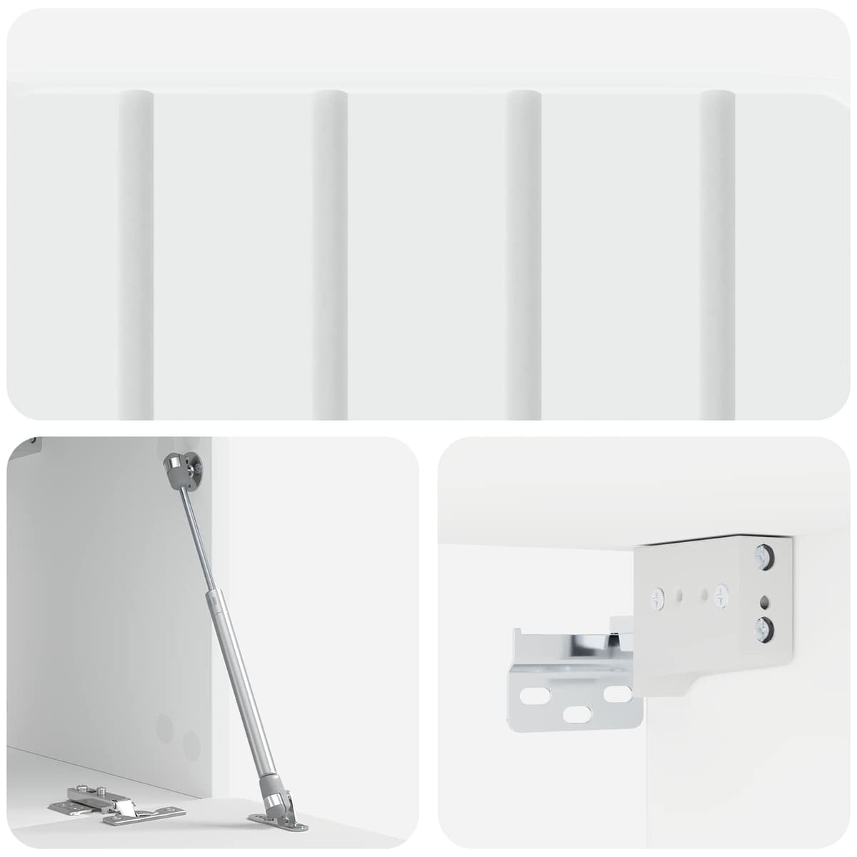 White Wall-Mounted TV Cabinet for Storage