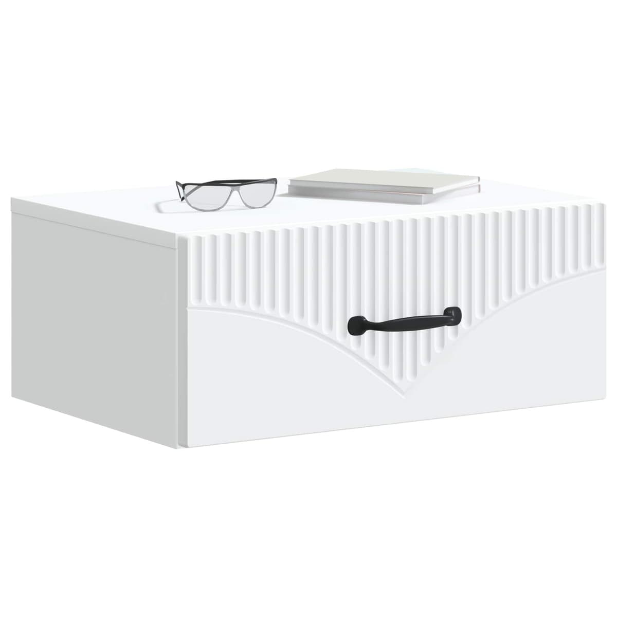 Wall-Mounted Bedside Table with Drawer and Shelf