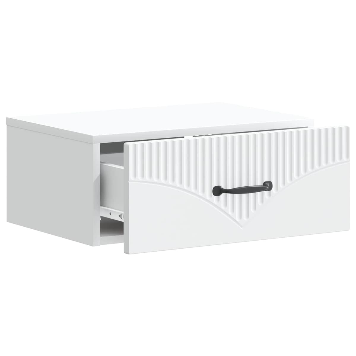 Wall-Mounted Bedside Table with Drawer and Shelf