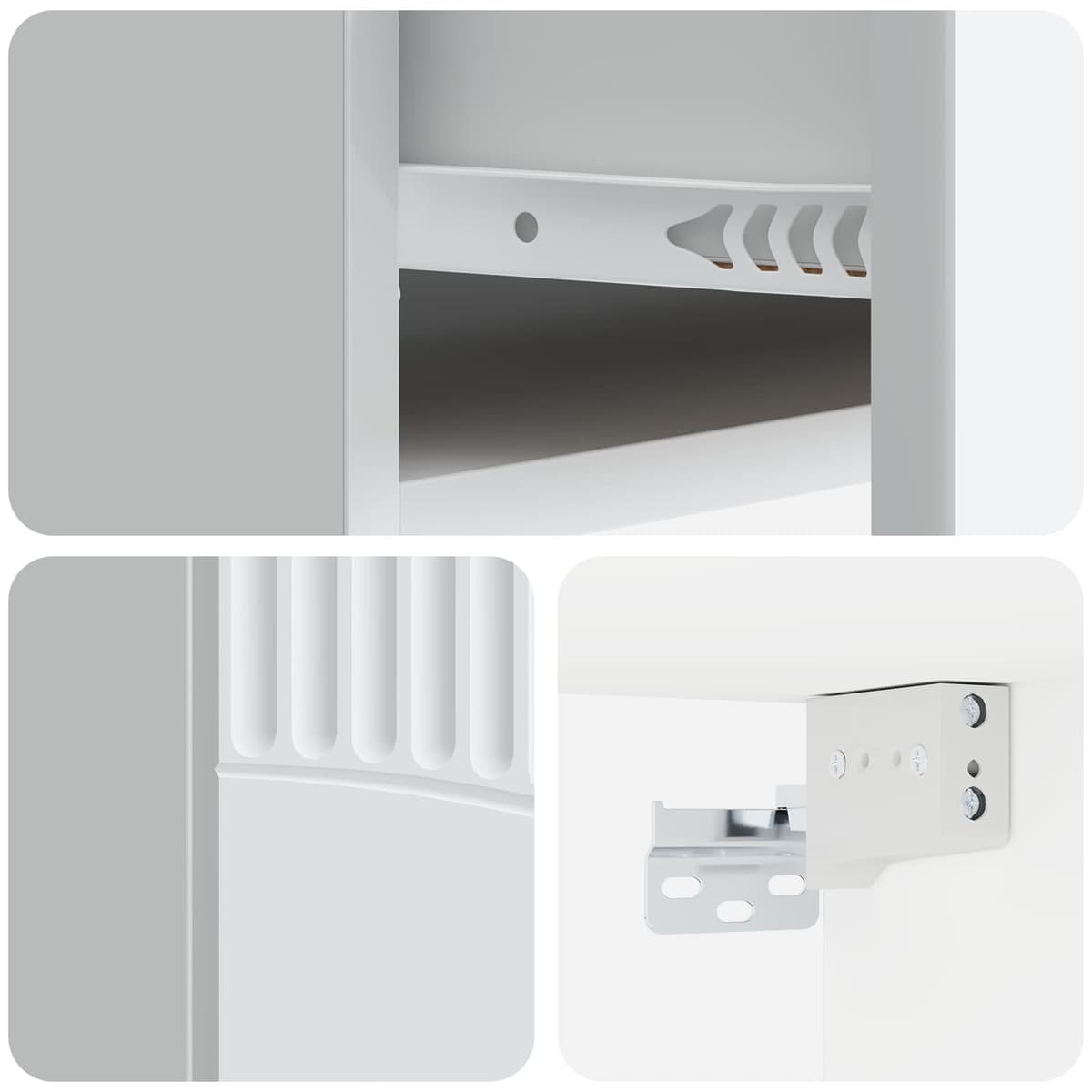 Wall-Mounted Bedside Table with Drawer and Shelf