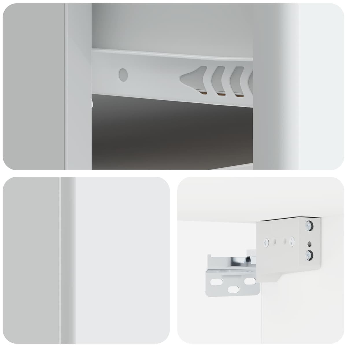Wall-Mounted Bedside Cabinet with Storage