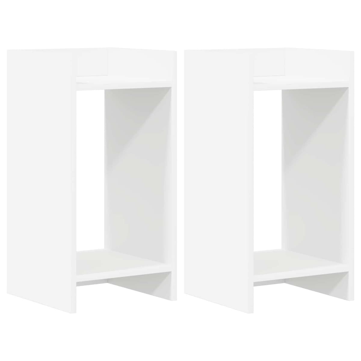 Plant Stand 2 Pcs White 30x30x60cm Indoor Display Shelf Engineered Wood