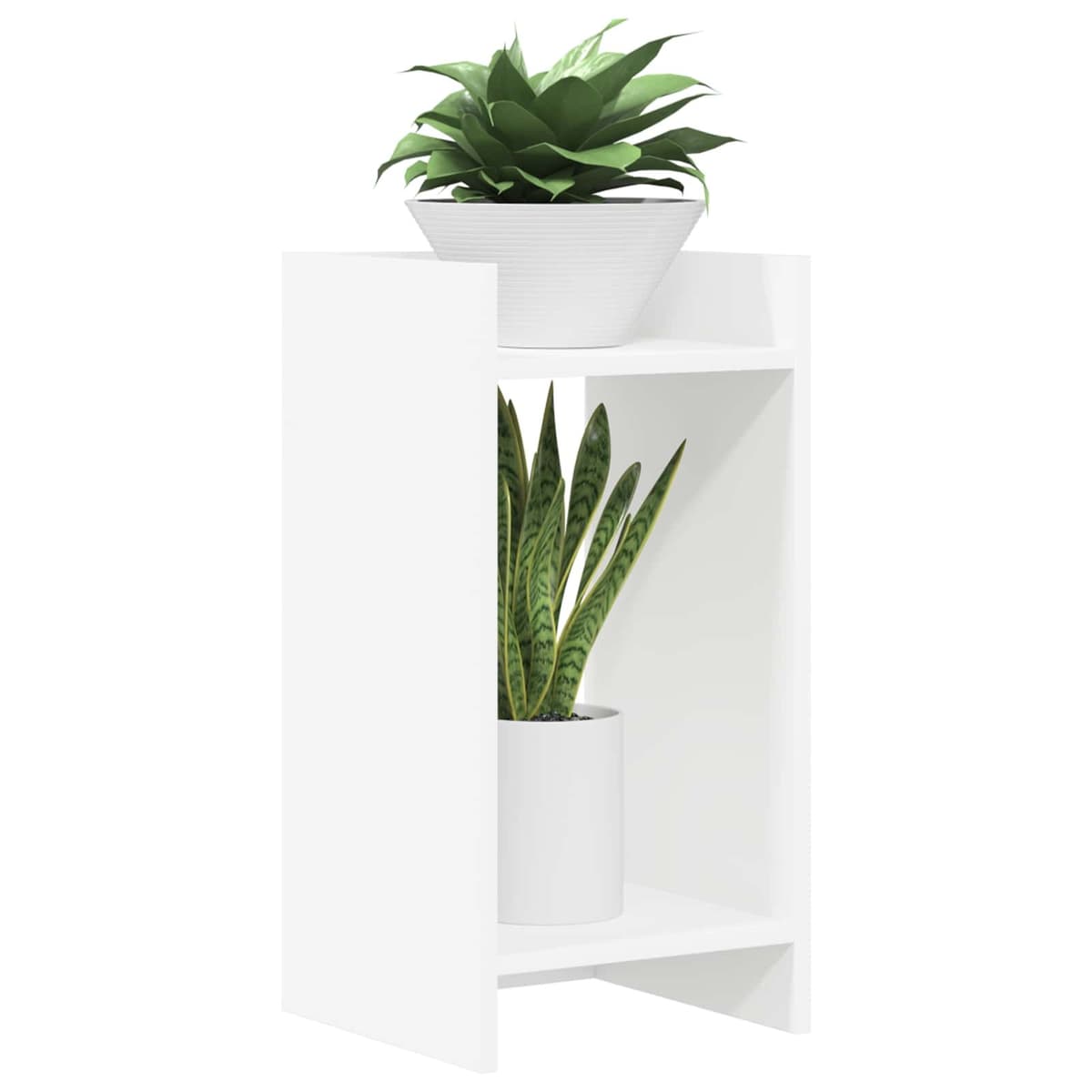 Plant Stand 2 Pcs White 30x30x60cm Indoor Display Shelf Engineered Wood