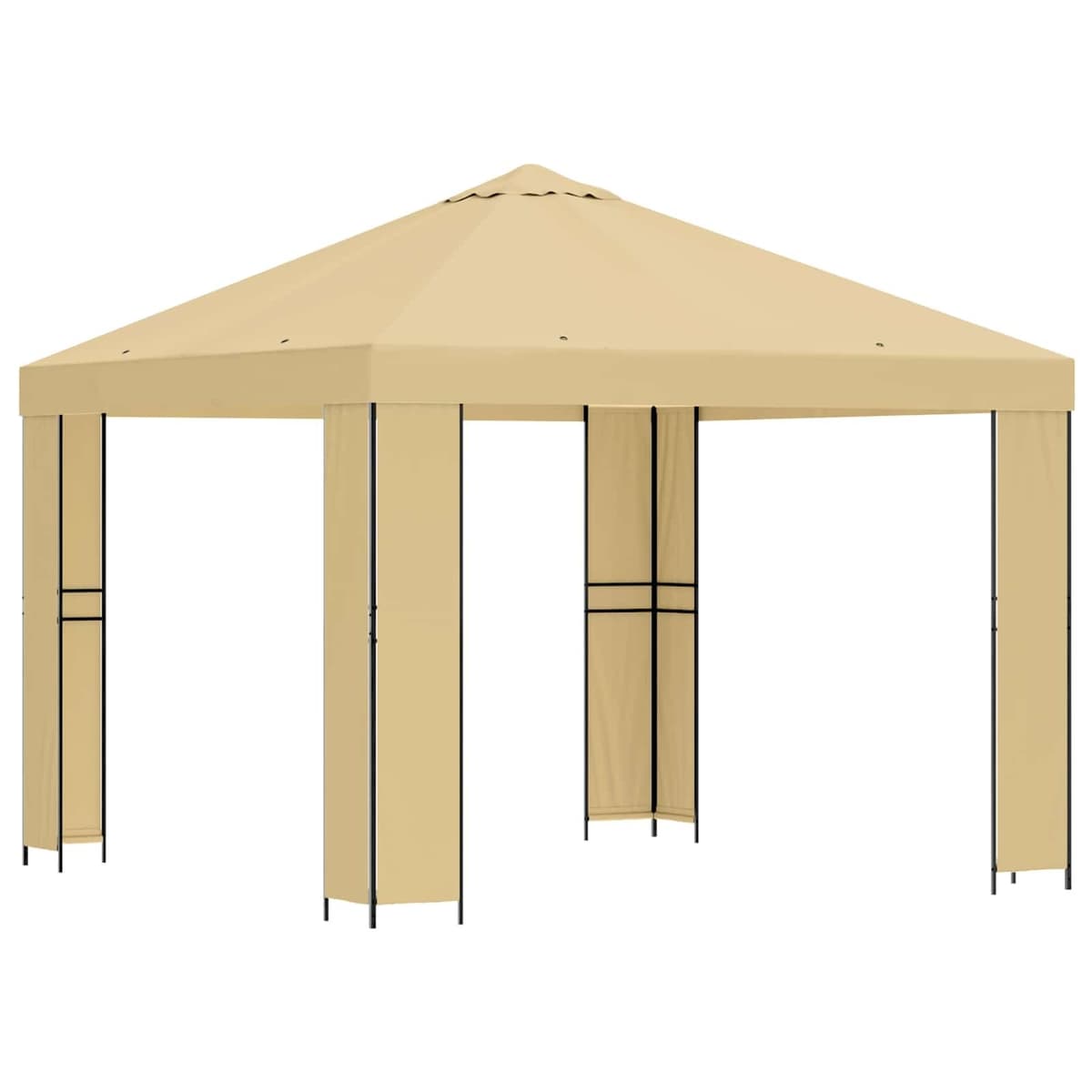 3 x 3 m Outdoor Gazebo with Cream Canopy