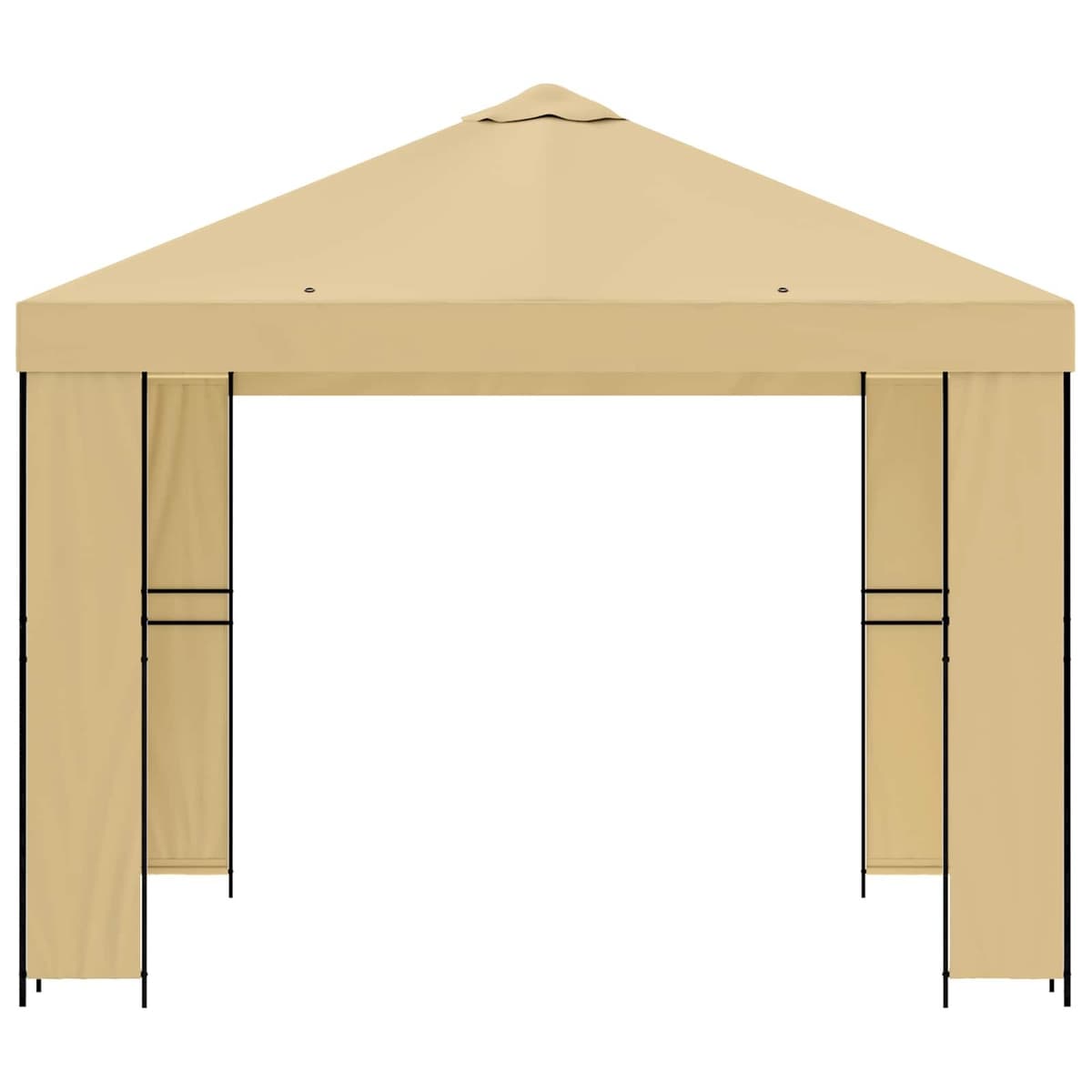 3 x 3 m Outdoor Gazebo with Cream Canopy