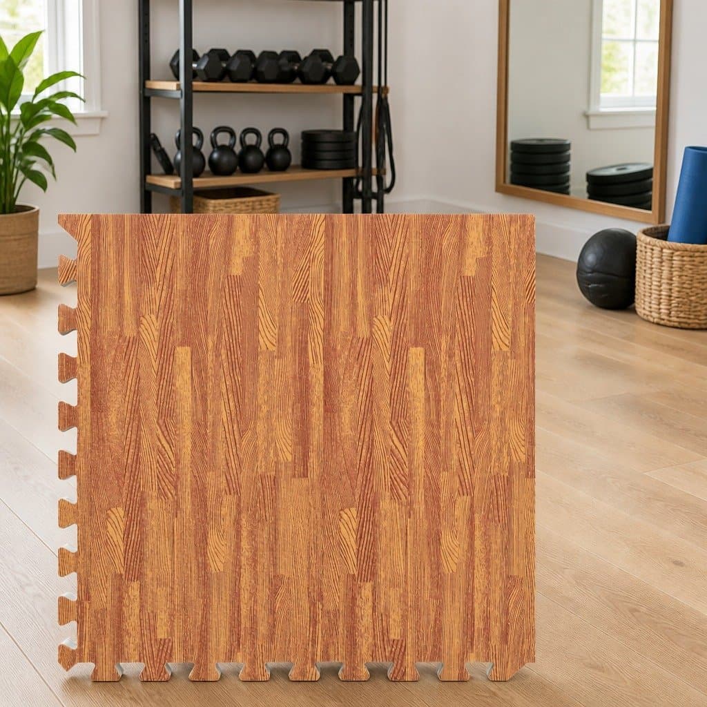 Wood Grain EVA Foam Puzzle Exercise Mats