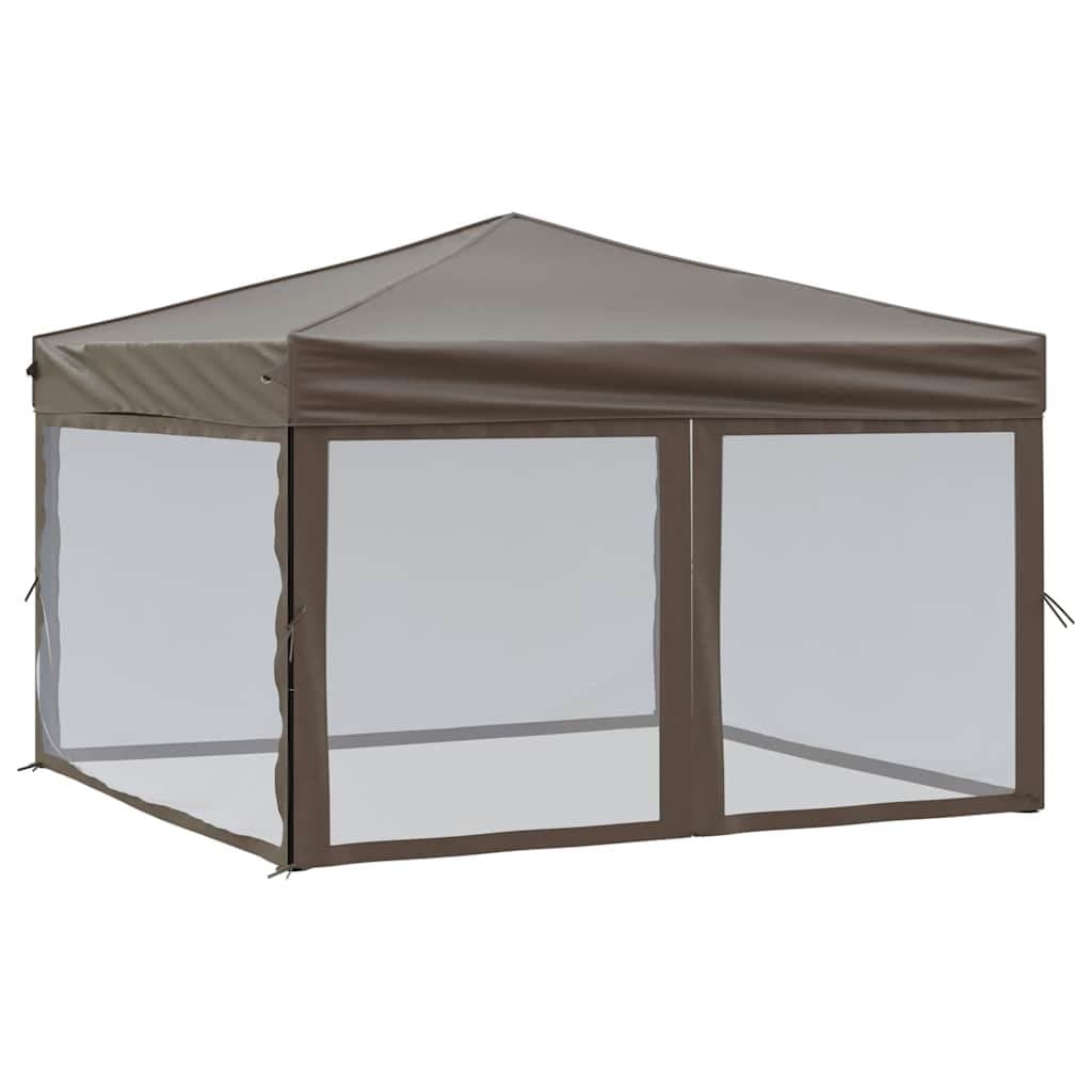 Folding Party Tent with Sidewalls 3x3m Taupe