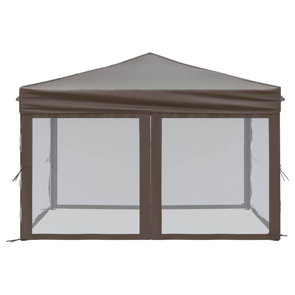 Folding Party Tent with Sidewalls 3x3m Taupe