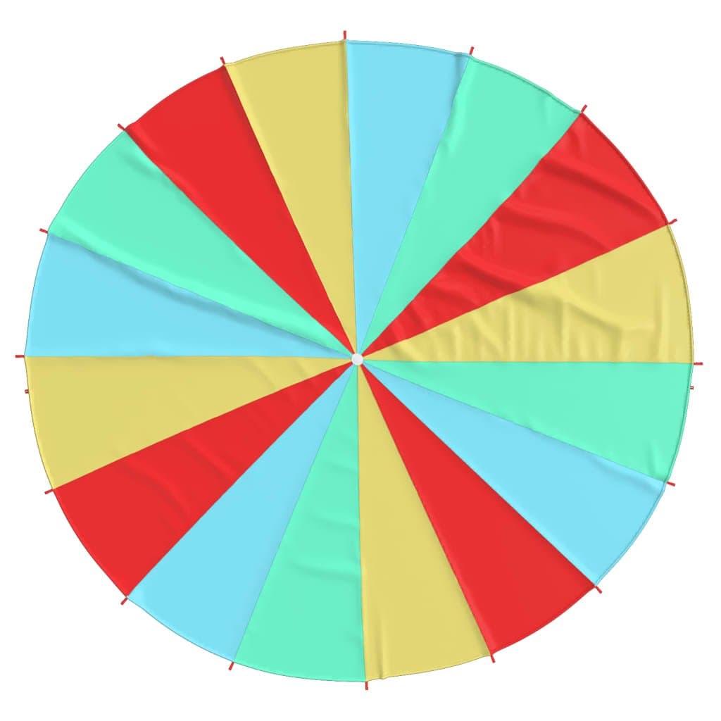 Kids Play Parachute 6m Diameter Rainbow Parachute Game with Handles Group