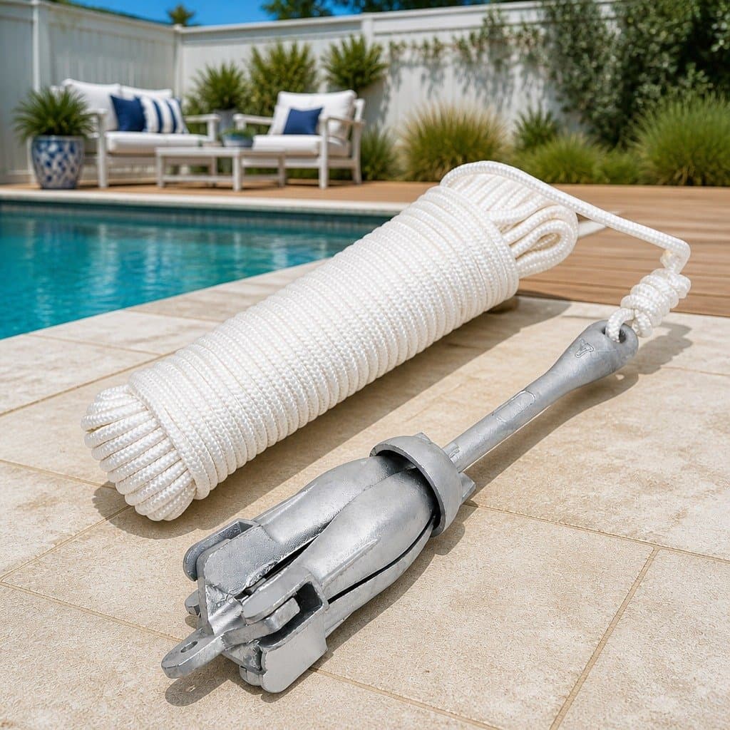 8kg Cast Iron Folding Anchor with Rope