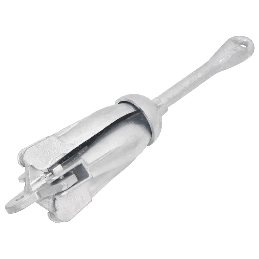 Folding Anchor 4-Claw Grapnel Boat Docking Watercraft Silver Portable Compact