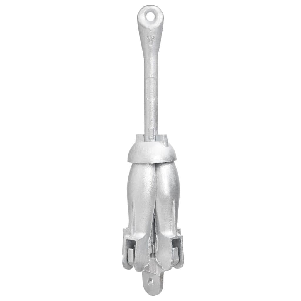Folding Anchor 4-Claw Grapnel Boat Docking Watercraft Silver Portable Compact