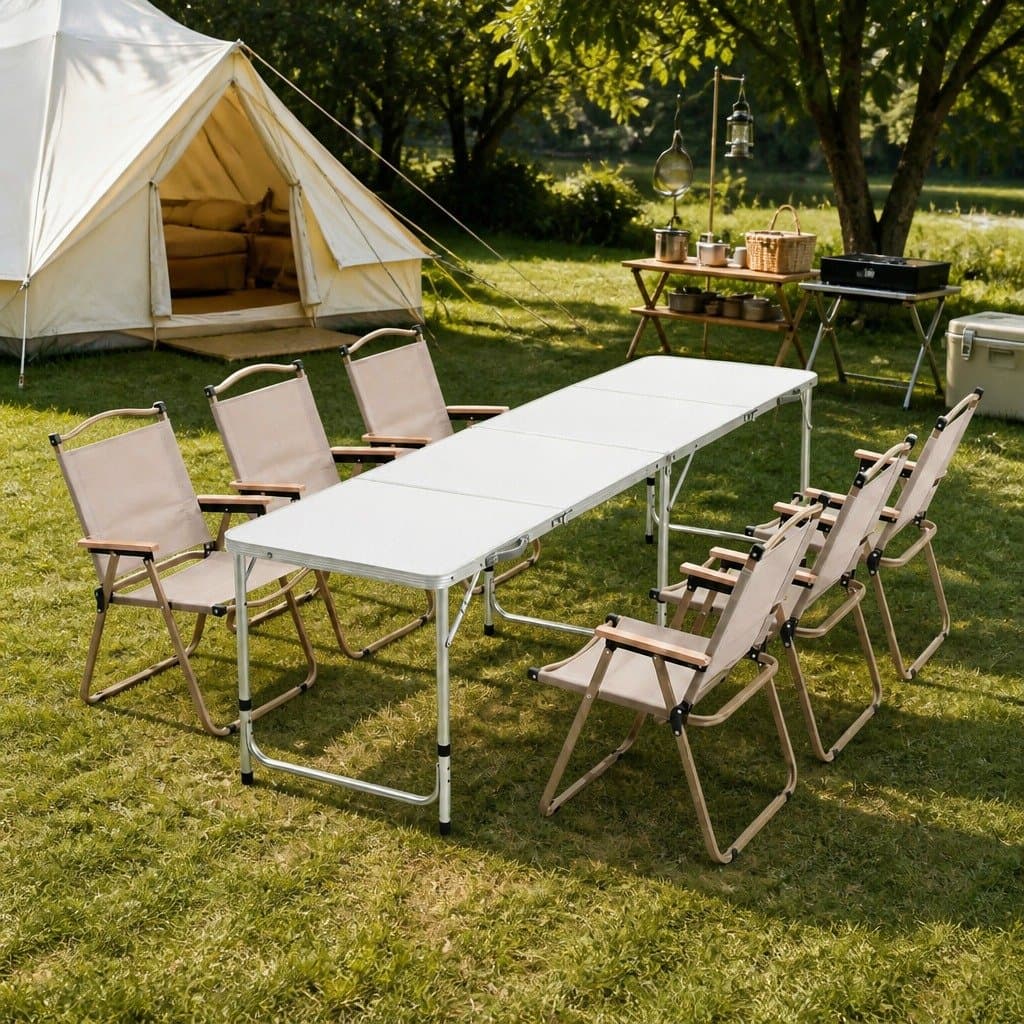 7-Piece Folding Camping Table and Chair Set