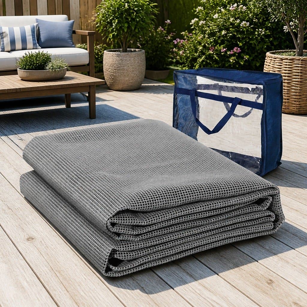Annex Matting Floor Mats 4M x 2.5M Mesh Caravan Camping Grey Outdoor