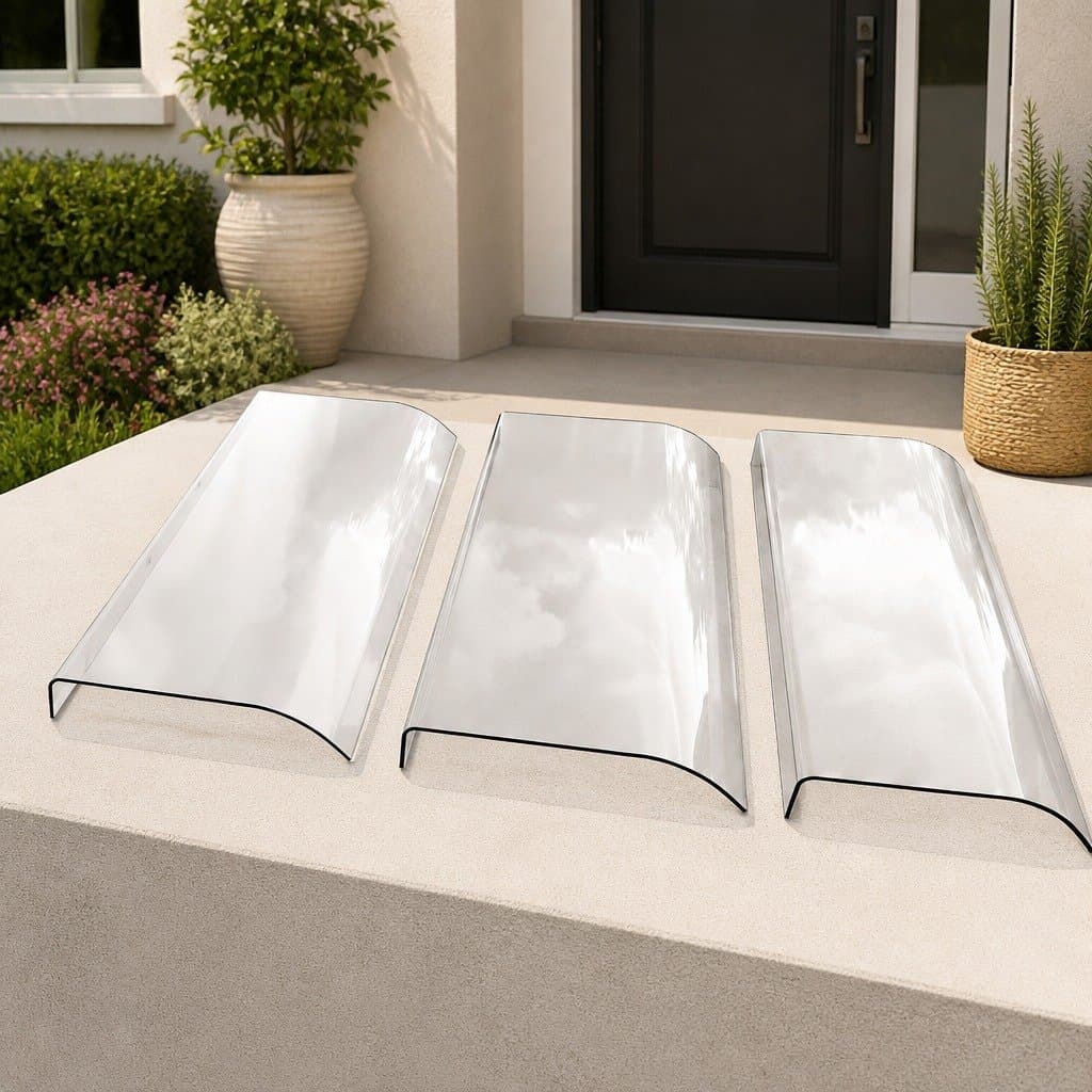 Transparent Polycarbonate Window Door Awning 0.4m x 3m
