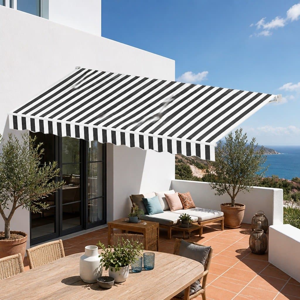 Motorised Retractable Folding Arm Awning 5M x 3M