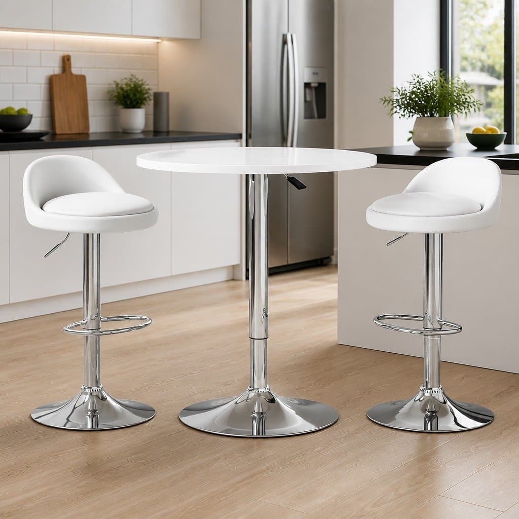 Bar Table and Stools Set for Dining and Cafes