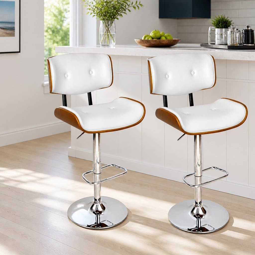 Bar Stools with Gas Lift and Chrome Base