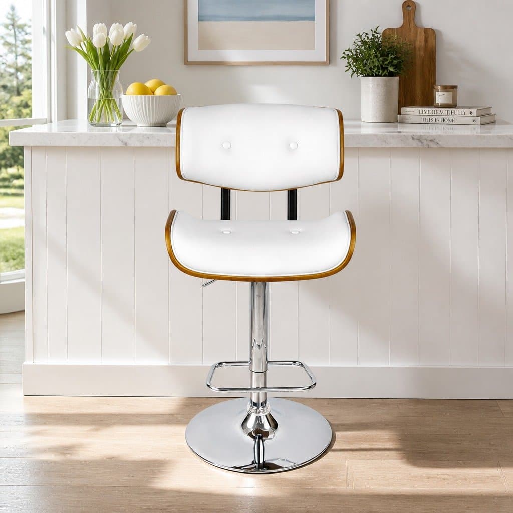 Bar Stools with Gas Lift and Chrome Base