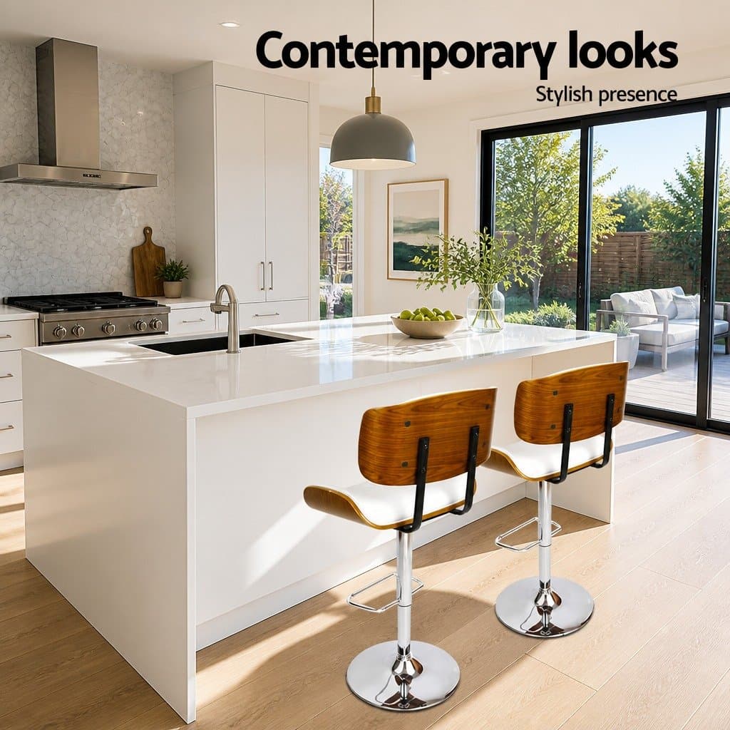 Bar Stools with Gas Lift and Chrome Base