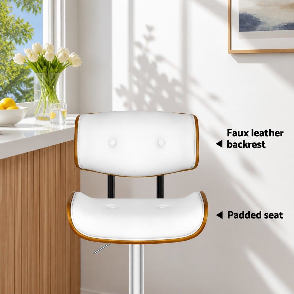 Bar Stools with Gas Lift and Chrome Base