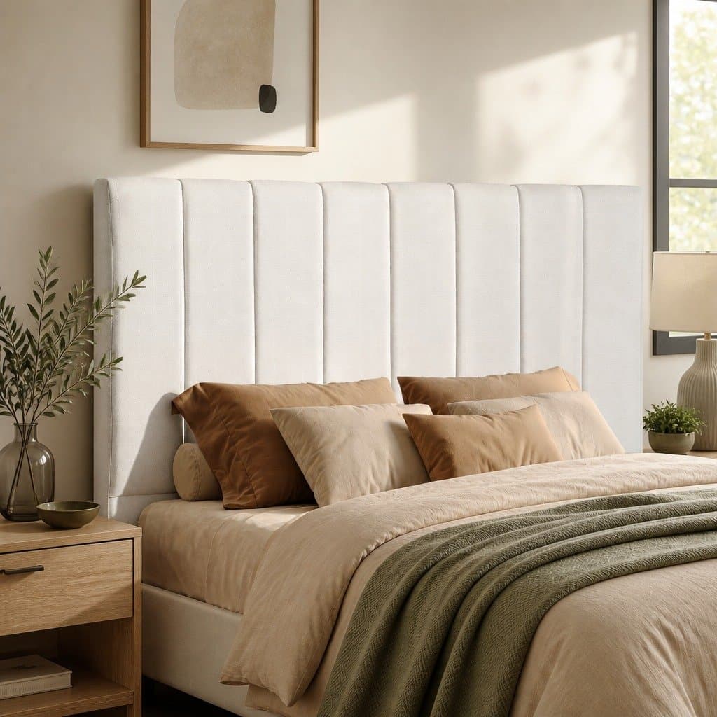 Linen Upholstered Double Bed Headboard 137CM