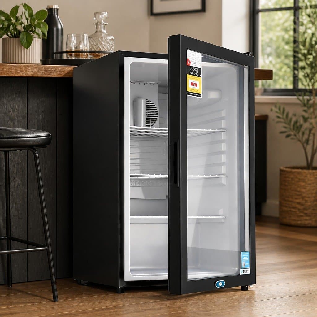 105L Bar Fridge with Glass Door for Beverages