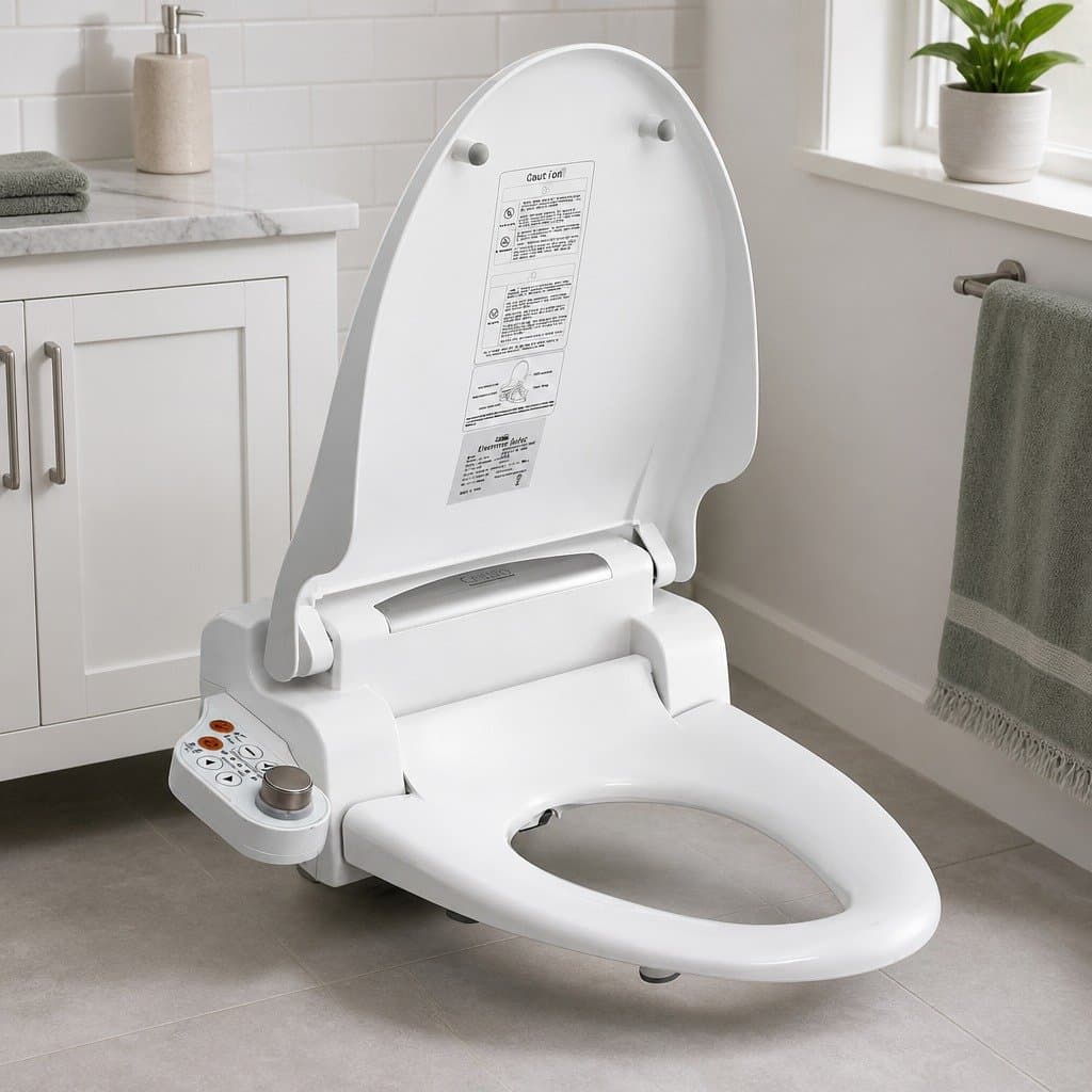 Electric Bidet Toilet Seat with LED Night Light