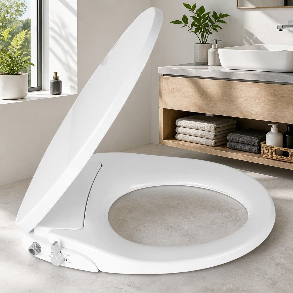 Non-Electric Bidet Toilet Seat Cover with Water Spray