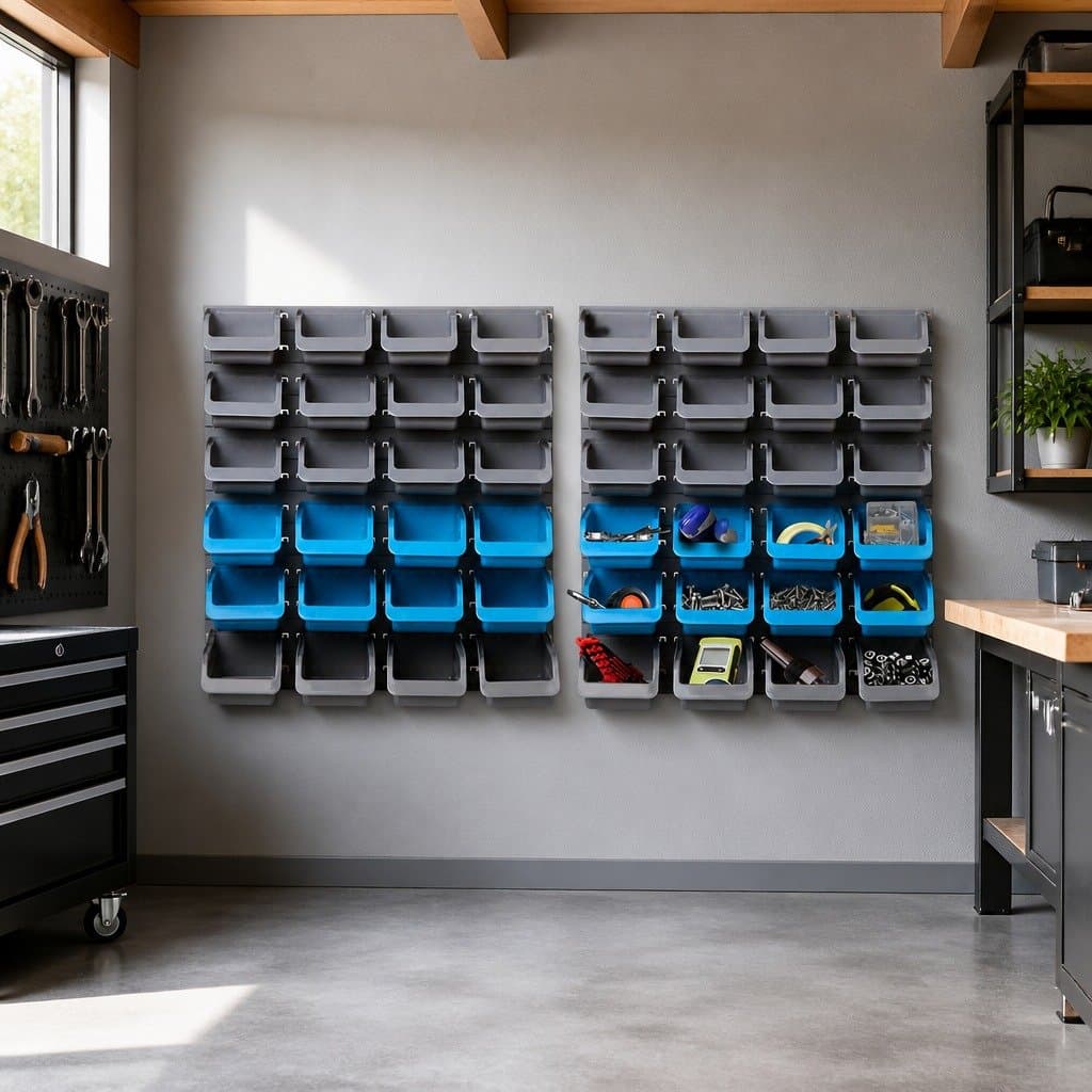 48 Bin Steel Pegboard Organizer for Garage