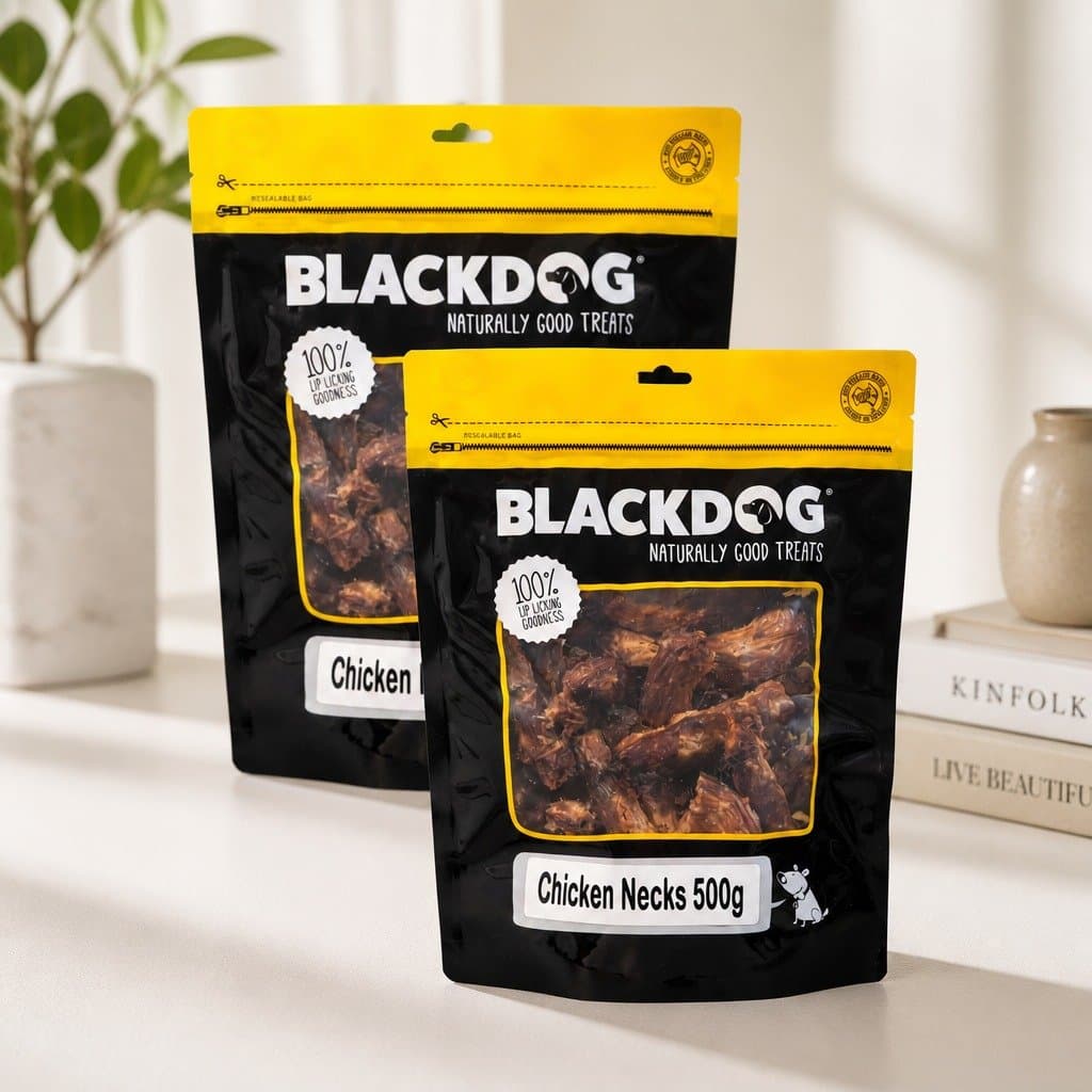 Natural Chicken Necks Dog Treats 500g x 2