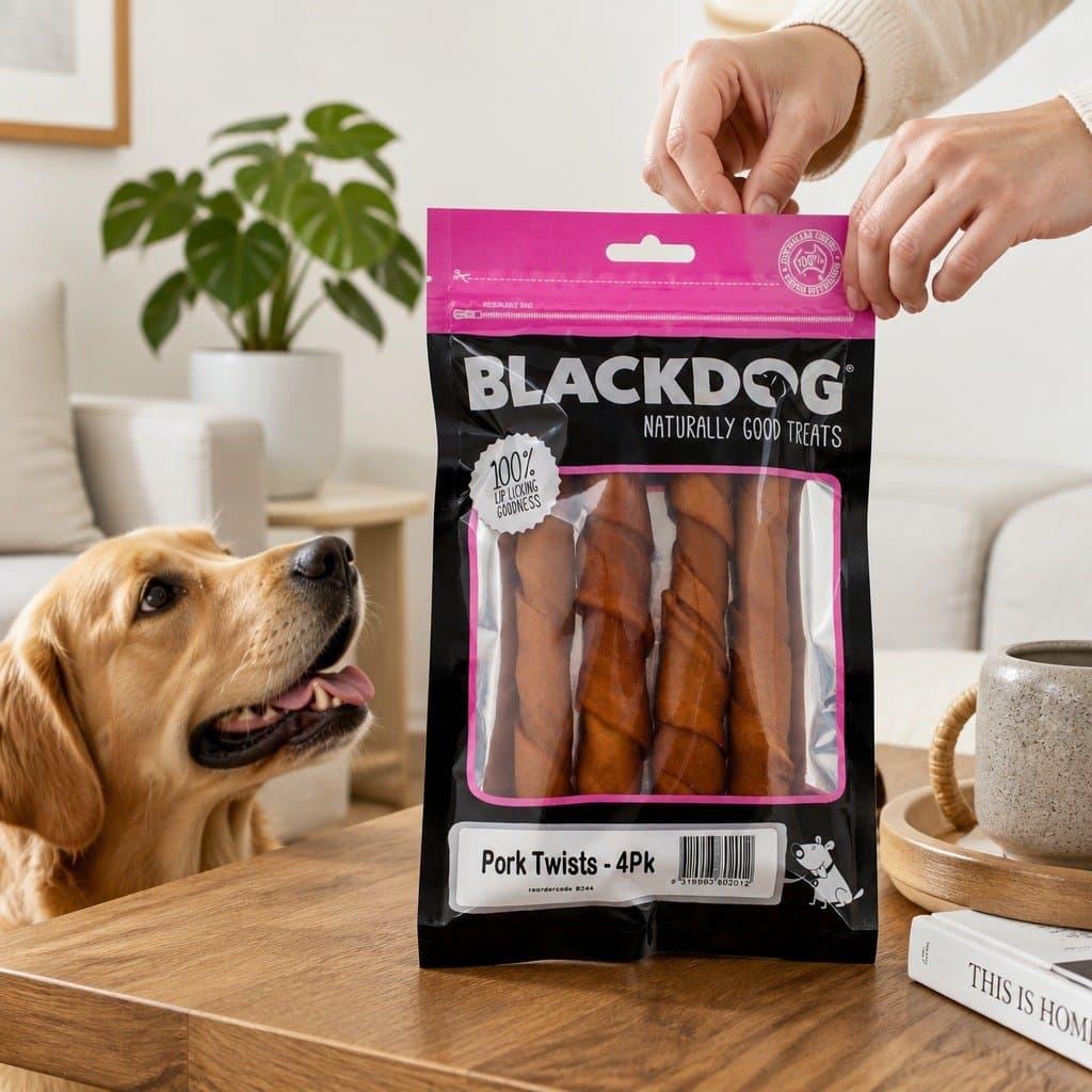 High Protein Pork Twists Dog Treats 4 Pack