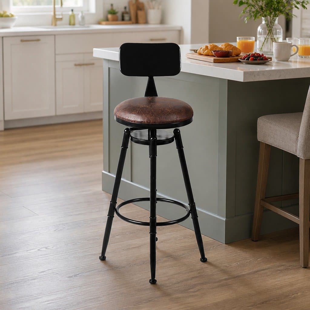 Adjustable Swivel Bar Stool for Dining Areas
