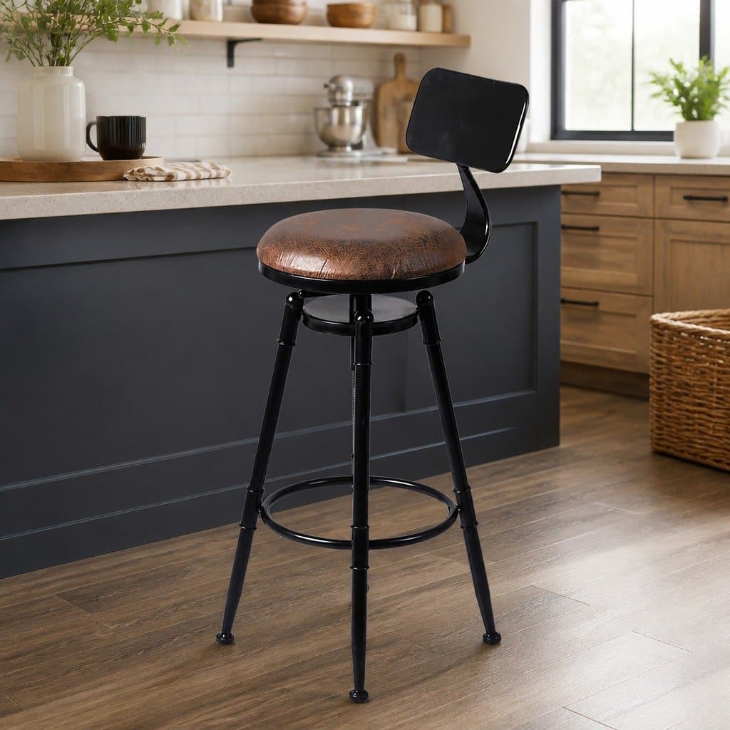 Adjustable Swivel Bar Stool for Dining Areas