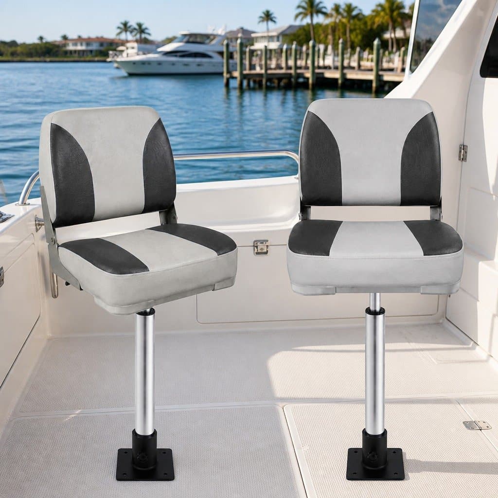 Folding Boat Seats with Swivel Pedestals