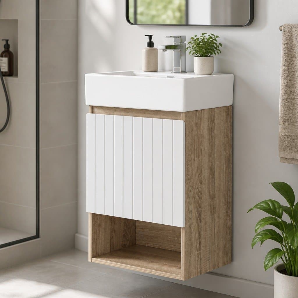 Wall Hung Bathroom Vanity Unit with 445mm Basin