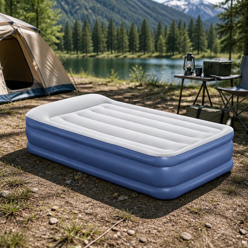 Single Air Mattress for Camping and Home Use