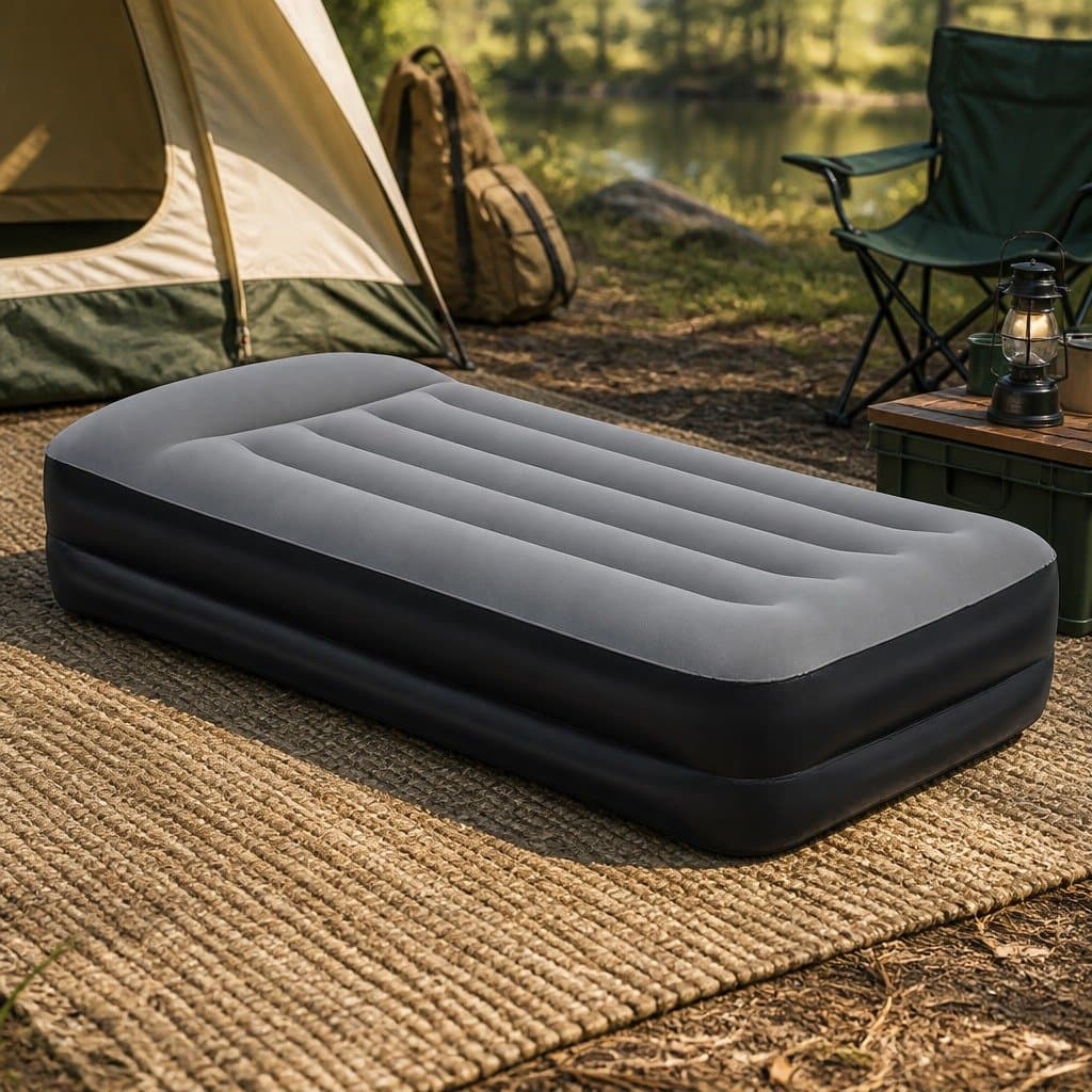 Single Air Mattress for Camping and Home Use