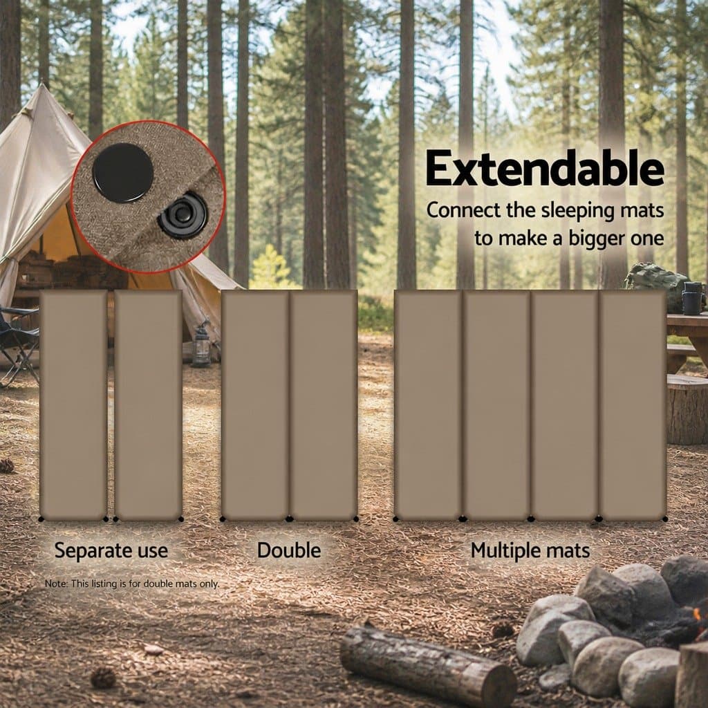 Self Inflating Double Sleeping Mat for Camping