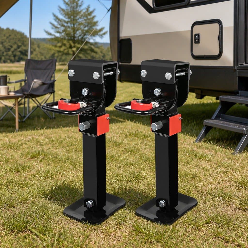 Caravan Stabiliser Legs 2X 410-545mm Drop Down Corner Trailer RV Camper Van